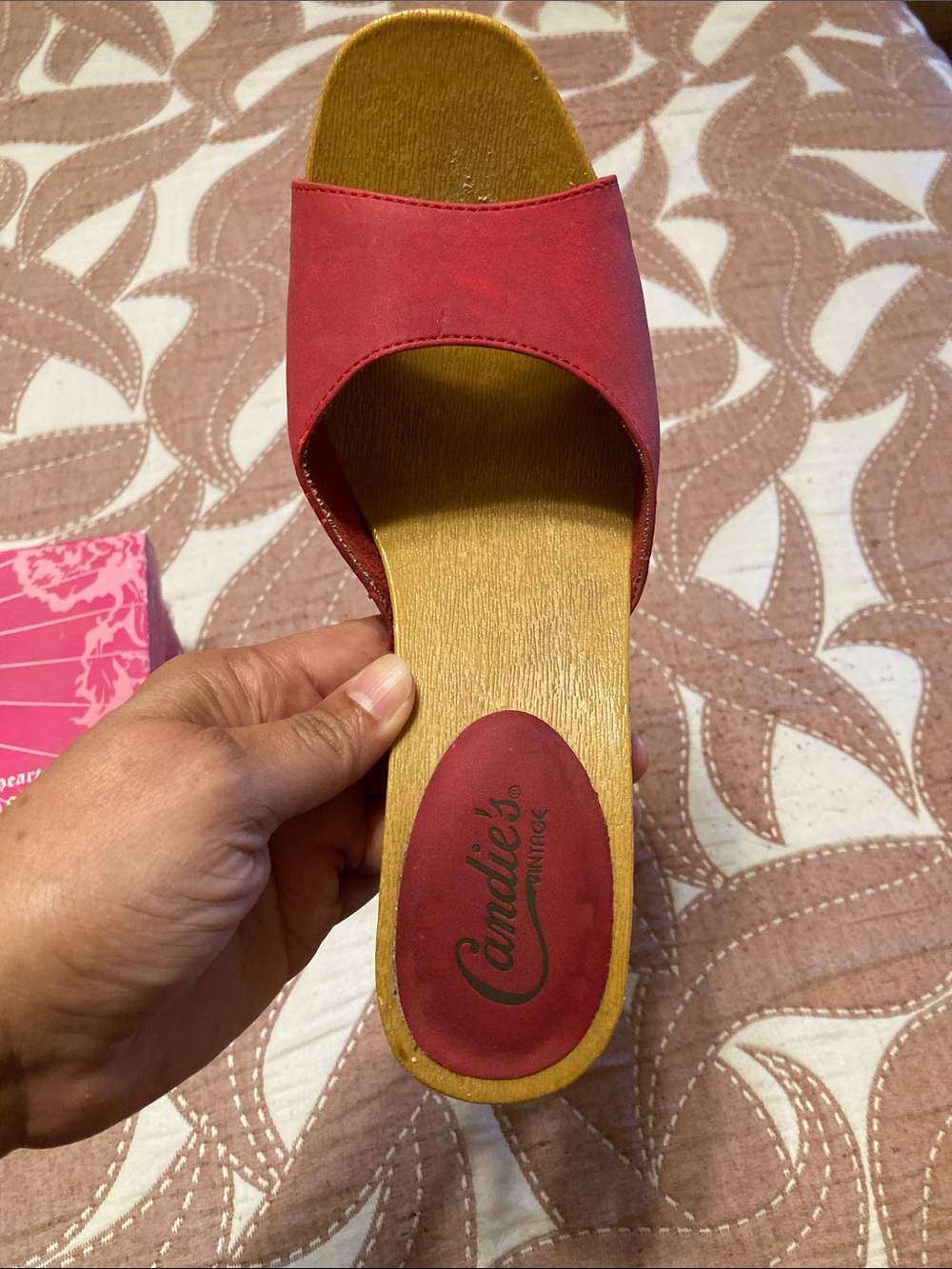 Vintage Candie's Red platforms Size 9 - Picture 3 of 5